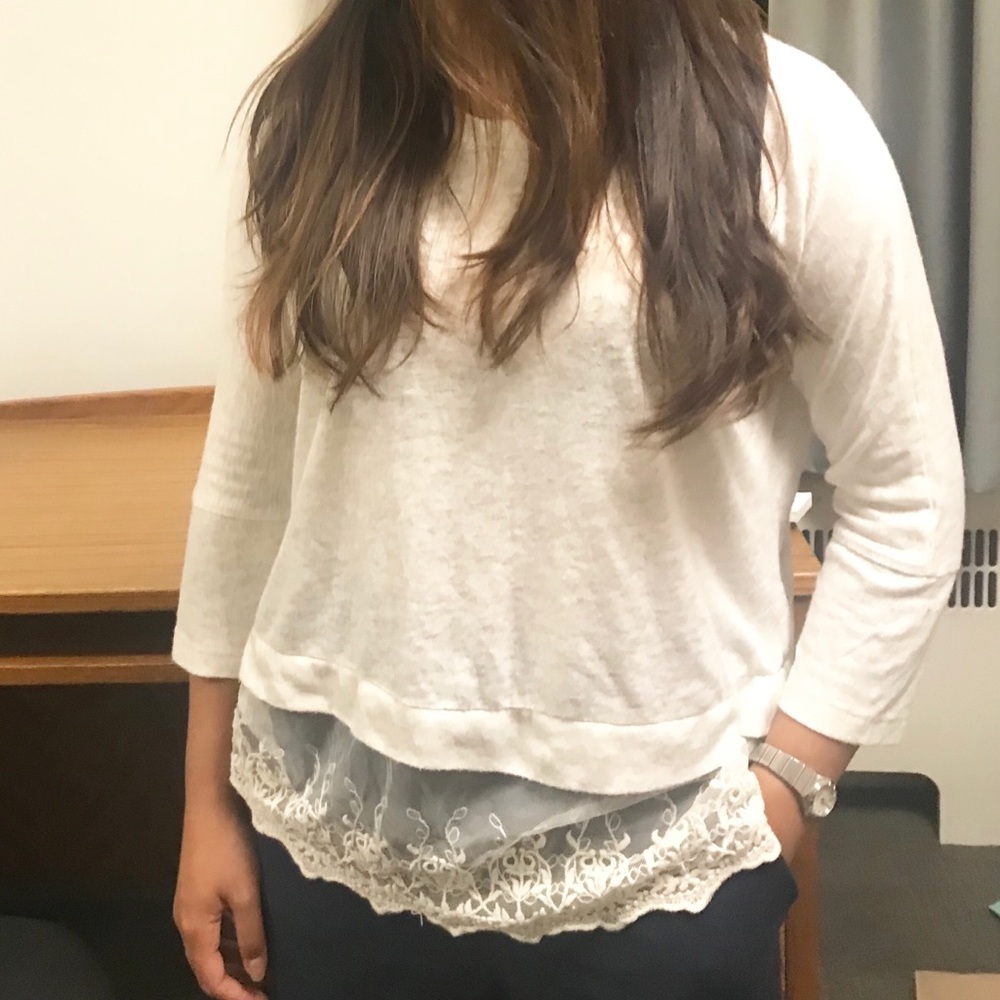 Everleigh Lace Crochet Knit Top